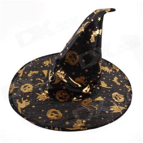 Hat for a witch with black and gold accents